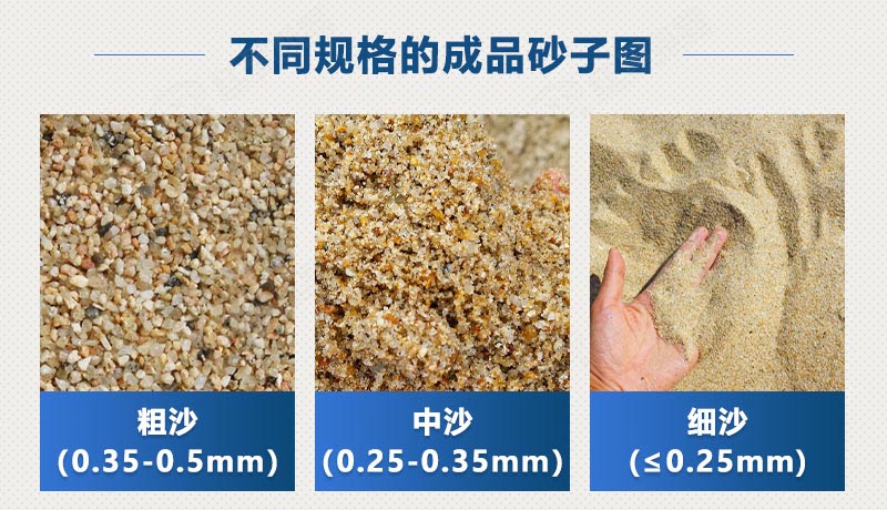 不同規格的精品砂