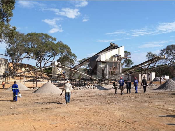 建筑垃圾制砂現場